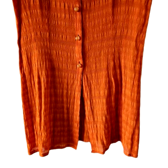 🇨🇵 Nathalie chaize orange sleeveless blouse button up size small 🇨🇵 - Picture 6 of 8